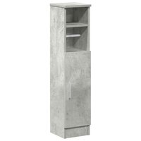 Badkamerkast met rolhouder 20,5x22x90 cm betongrijs 2