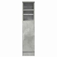 Badkamerkast met rolhouder 20,5x22x90 cm betongrijs 4