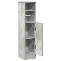 Badkamerkast met rolhouder 20,5x22x90 cm betongrijs 5