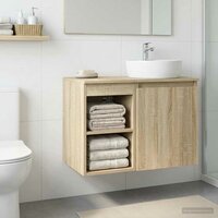 Badkamerkast Tussenin Sonoma Eiken 30 x 35 x 50 cm Bewerkt hout 4