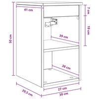 Badkamerkast Tussenin Oud hout 30 x 35 x 50 cm Bewerkt hout 9
