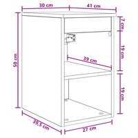 Badkamerkast Tussenin Oud hout 30 x 41 x 50 cm Bewerkt hout 9