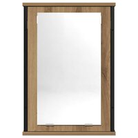Badkamerspiegelkast 42x12x60 cm bewerkt hout artisanaal 4