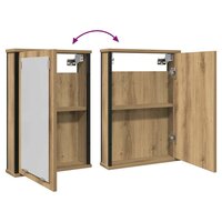 Badkamerspiegelkast 42x12x60 cm bewerkt hout artisanaal 7