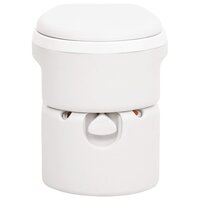 Campingtoilet ge&amp;iuml;ntegreerd 24+17 L HDPE en PP wit 2