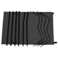 Veldbedden 2 st 180x60x19 cm oxford stof en staal zwart 4