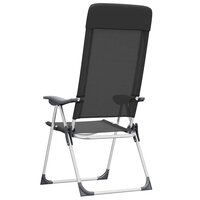 Campingstoelen inklapbaar aluminium zwart 2 st 7