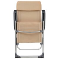 Campingstoelen 4 st inklapbaar aluminium cr&amp;egrave;mewit 7