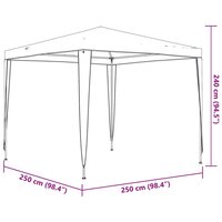 Partytent 2,5x2,5 m wit 8