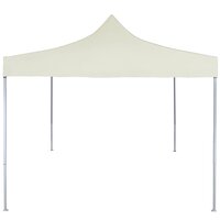 Partytent professioneel inklapbaar 2x2 m staal cr&amp;egrave;me 2