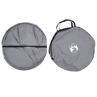 Pop-up Toilet Tent met Hangende Touw Grijs en Oranje 6