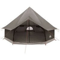Tipi Tent Bruin Grijs 300 x 300 x 200 cm Polyester en staal 4