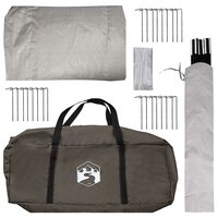 Tipi Tent Bruin Grijs 300 x 300 x 200 cm Polyester en staal 9