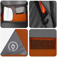 Tunneltent Grijs en Oranje 475 x 220 x 192 cm 9