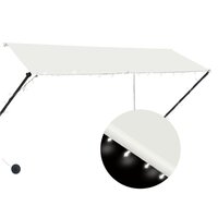 Luifel uittrekbaar met LED 300x150 cm cr&amp;egrave;me 2