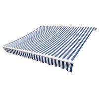 Vervangingsdoek voor luifel 3,5x2,5 m polyester blauw en wit 2