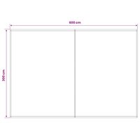 Vervangingsdoek voor zonnescherm Geel en Wit 600 &amp;times; 300 cm 5