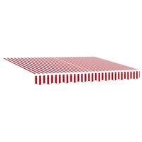 Vervangingsdoek voor zonnescherm Rood en Wit 2,5 x 2 m 2