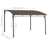 Zonneluifel 3x3x2,55 m taupe 6
