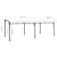 Zonneluifel 6x3x2,55 m cr&amp;egrave;mekleurig 6