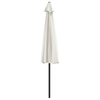Balkonparasol half met aluminium paal 300x155 cm zandkleurig 5