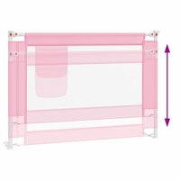 Bedhekje peuter 90x25 cm stof roze 6