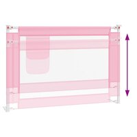 Bedhekje peuter 100x25 cm stof roze 6