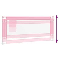 Bedhekje peuter 200x25 cm stof roze 6