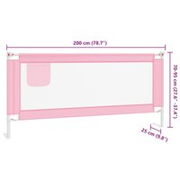 Bedhekje peuter 200x25 cm stof roze 9