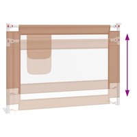 Bedhekje peuter 90x25 cm stof taupe 6