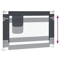 Bedhekje peuter 90x25 cm stof donkergrijs 6