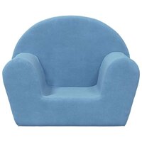 Kinderbank zacht pluche blauw 3