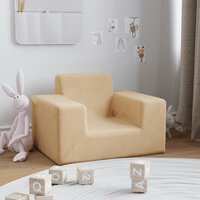 Kinderbank zacht pluche cr&amp;egrave;mekleurig 2