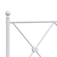 Bedframe met hoofdbord zonder matras metaal wit 75x190 cm 7