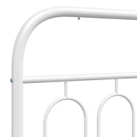 Bedframe met hoofdbord zonder matras metaal wit 75x190 cm 7
