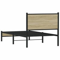 Bedframe zonder matras metaal sonoma eikenkleurig 90x190 cm 7