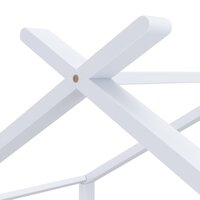 Kinderbedframe massief grenenhout wit 80x160 cm 5