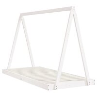 Kinderbedframe 90x200 cm massief grenenhout wit 3
