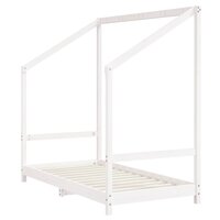 Kinderbedframe 80x160 cm massief grenenhout wit 3