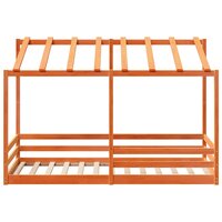 Kinderbed met bedhuis 80x200 cm massief grenenhout wasbruin 4