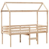 Hoogslaper met bedhuis massief grenenhout 80x200 cm 3