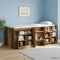 Kinder Hoogslaper Oud hout 98.5 x 200 cm Bewerkt hout 3
