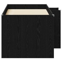 Kinder Hoogslaper Zwart eiken 80 x 160 cm Bewerkt hout 5
