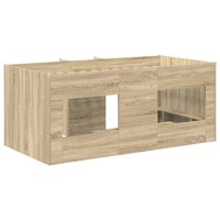 Kinder Hoogslaper Sonoma Eiken 80 x 160 cm Bewerkt hout 6