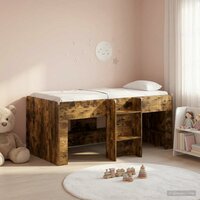 Kinder Hoogslaper Gerookt eiken 80 x 160 cm Bewerkt hout 3