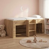 Kinder Hoogslaper Artisanaal eiken 80 x 160 cm Bewerkt hout 3