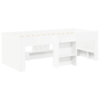 Kinder Hoogslaper Wit 75 x 190 cm Bewerkt hout 4