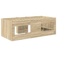 Kinder Hoogslaper Sonoma Eiken 75 x 190 cm Bewerkt hout 6