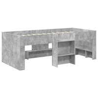 Kinder Hoogslaper Betongrijs 75 x 190 cm Bewerkt hout 4