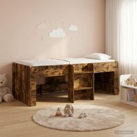 Kinder Hoogslaper Gerookt eiken 75 x 190 cm Bewerkt hout 3